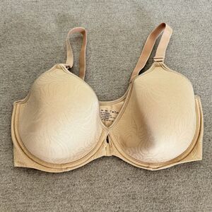 Bali Bra 38D 3P66 Tan Unlined Underwire Stretch Seamless Front Closure Lingerie